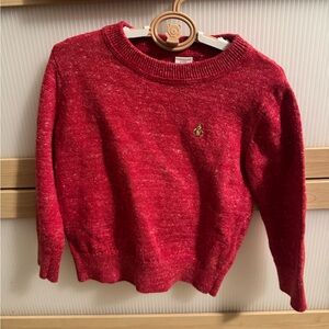 GAP Women's Vibrant Red Crew Neck Sweater
